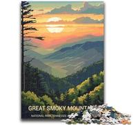 Great Smoky Mountains Adult Jigsaws 1000 Pieces Difficult, Challenging Difficult Deal As Gifts for The Whole Family 1000pcs(26x38cm)