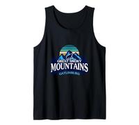 Great Smoky Mountains Gatlinburg Bear Retro Sunset Hiking Tank Top