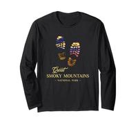 Great Smoky Mountains National Park Hiking Boot Souvenir Long Sleeve T-Shirt