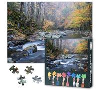 Great Smoky Mountains National Park Jigsaw Puzzles 1000 Pieces for Adults River in Autumn Puzzle Home Wall Decoration Challenging Puzzles Suitable for Game Nights Size: 50x70cm