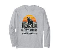Great Smoky Mountains National Park Retro Sunset Long Sleeve T-Shirt