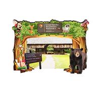 Great Smoky Mountains National Park USA Fridge Magnet 3D Classic Wooden Refrigerator Magnets Landmark Handmade Craft Travel Souvenir Gift Collection Decoration -189