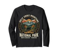 Great Smoky Mountains National Park Vintage Bear Forest Logo Long Sleeve T-Shirt