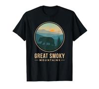 Great Smoky Mountains Retro Bear Hiking Vacation Value Graphic T-Shirt