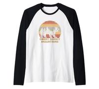 Great Smoky Mountains Vintage Grizzly Bear Nature Retro Raglan Baseball Tee