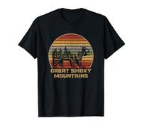 Great Smoky Mountains Vintage Grizzly Bear Nature Retro Value Graphic T-Shirt