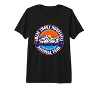 Great Smoky Mountains Vintage Retro Hiking Camping Badge Premium T-Shirt
