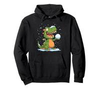 Great Snowball Battles with this Dinosaur Costume Pullover Hoodie