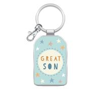 Great Son Little Wishes Metallic Keyring - Perfect Birthday & Christmas Gift Idea (GKWPLLW056)