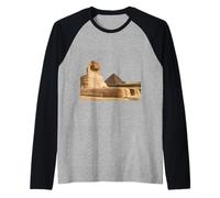 Great Sphinx of Giza and The Egyptian Pyramids T-Shirt Raglan Baseball Tee