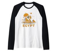 Great Sphinx Pyramid Ancient Egyptian Art Raglan Baseball Tee