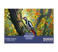 Great Spotted Woodpecker 1000 Piece Jigsaw Puzzles for Adults Educational Challenge Adults Age 12 Years Up - Challenge Edition for Home Decor Gifts 38x26cm/1000pcs