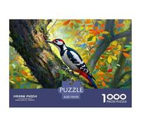 Great Spotted Woodpecker Jigsaw Puzzles Puzzle for Adults Kids. 1000 Piece Whimsical Challenge Toy Educational Games Home Decoration for Educational Games Gifts 70x50cm/1000pcs