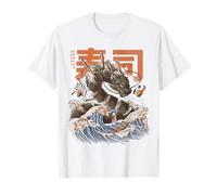 Great Sushi Dragon Japanese Food Kawaii Dragon Anime T-Shirt