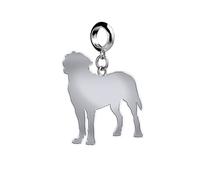Great Swiss Mountain Dog Silhouette Silver Charm