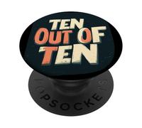 Great Ten out of Ten Emblem for Adults and Kids PopSockets Adhesive PopGrip