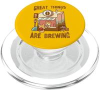 Great Things Are Brewing Coffee Kawaii Cute Funny PopSockets PopGrip for MagSafe