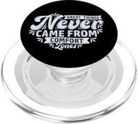 Great Things Never Came From Comfort Zones Artistic Flourish PopSockets PopGrip for MagSafe