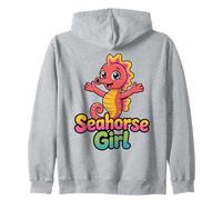Great Tide Happy Cool Sea Vivid Drift Glorious Nice Seahorse Zip Hoodie