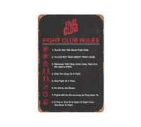 Great Tin Sign Personalized Metal Signs Fight Club Rules for Home Bar Kitchen Coffee Man Cave Garage Wall Decor Art Tin Sign 8x12 Inch