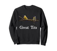 Great Tits Two Birds On A Branch Sweatshirt