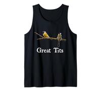 Great Tits Two Birds On A Branch Tank Top