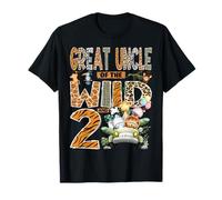 Great Uncle of The Wild & Two 2nd Birthday Boy Safari Jungle T-Shirt