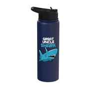 Great Uncle Shark Cool Funny Family Stainless Steel Insulated Water Bottle