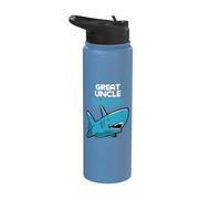 Great Uncle Shark Cool Funny Family Stainless Steel Insulated Water Bottle