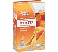 Great Value : Decaffeinated Iced Tea with Peach Drink Mix, 0.71 Oz (Pack of 2)
