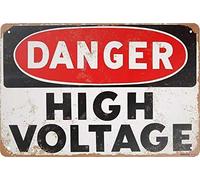 Great Vintage Metal Tin sign Danger High Voltage Reproductions Signs Exterior Home Cave Garage bar Country Poster Club Wall Plaque Decoration Retro Aluminum sign 8x12 Inch