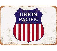 Great Vintage Metal Tin sign Union Pacific Railroad Signs Exterior Home Cave Garage bar Country Poster Club Wall Plaque Decoration Retro Aluminum sign 8x12 Inch
