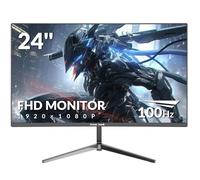 Great voell 24 Inch Curved Monitor 16:9 Aspect Ratio 100HZ FHD LED Display 99% sRGB - Thin Bezel Design - Eye-Care Technology - HDMI VGA Connectivity