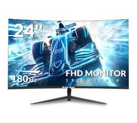 Great voell 24 Inch Curved Monitor 16:9 Aspect Ratio 180HZ FHD LED Display 99% sRGB - Thin Bezel Design - Eye-Care Technology - HDMI VGA Connectivity