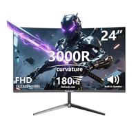 Great voell 24 Inch Curved Monitor 180HZ FHD 16:9 Aspect Ratio LED Display 99% sRGB - Thin Bezel Design - Eye-Care Technology - HDMI DP Connectivity
