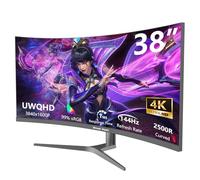 Great voell gaming monitor 38 inch 144HZ Curved Gaming Monitor, 144Hz, UWQHD 3840x1600, 2500R, 1ms, 99% sRGB, FreeSync, HDR, Anti-Blue Light, VESA Mountable, HDMI 2.0, DP 1.4, Multifunctional Stand