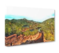 Great Wall Of China Canvas Print | Gallery Wrapped 30mm Frame Wall Art | 20x14 inches | Ready to Hang | Modern Picture | Living Room Bedroom Lounge Office