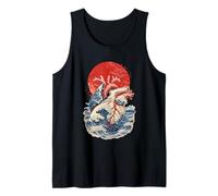 Great Wave Anatomical Heart Japanese Art Tank Top