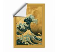 Great Wave at Dusk Japandi Unframed Wall Art Print A2 (59.4×42cm), Wall Decor for Living Room, Bedroom, Office & Home, Art Gift