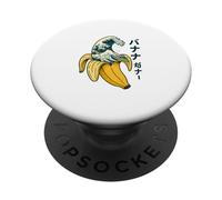 Great Wave Banana Japanese Art Mashup PopSockets Adhesive PopGrip