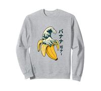 Great Wave Banana Japanese Art Mashup Sweatshirt
