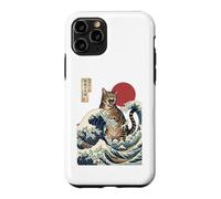 Great Wave Cat Japanese Art Ukiyo-e Ocean Feline Design Case for iPhone 11 Pro