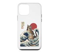 Great Wave Cat Japanese Art Ukiyo-e Ocean Feline Design Case for iPhone 12 mini