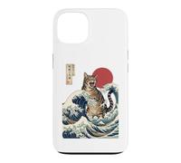 Great Wave Cat Japanese Art Ukiyo-e Ocean Feline Design Case for iPhone 13