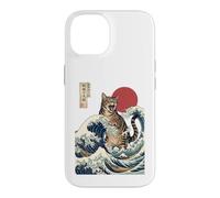 Great Wave Cat Japanese Art Ukiyo-e Ocean Feline Design Case for iPhone 14