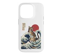 Great Wave Cat Japanese Art Ukiyo-e Ocean Feline Design Case for iPhone 14 Pro