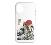 Great Wave Cat Japanese Art Ukiyo-e Ocean Feline Design Case for iPhone 16