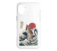 Great Wave Cat Japanese Art Ukiyo-e Ocean Feline Design Case for iPhone 16 Plus