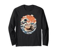 Great Wave Coffee Cup with Mount Fuji and Sunrise Long Sleeve T-Shirt
