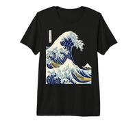 Great Wave Kanagawa Japanese Ocean Surf Serenity Premium T-Shirt